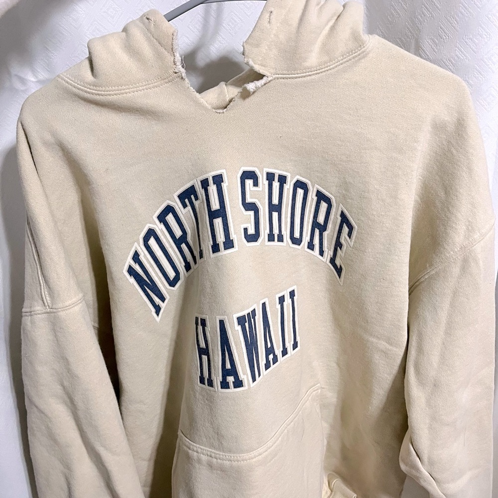 Beige brandy melville hoodie